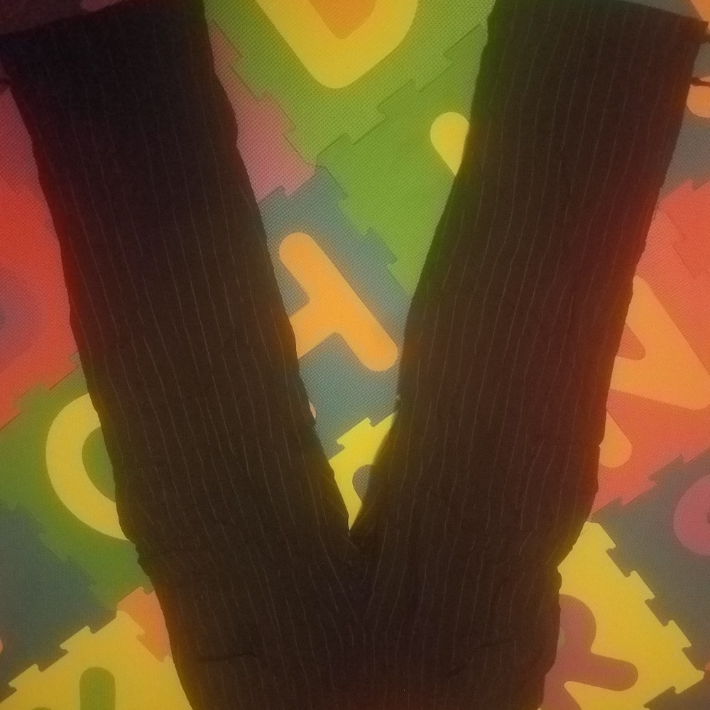 Black pinstripe pants